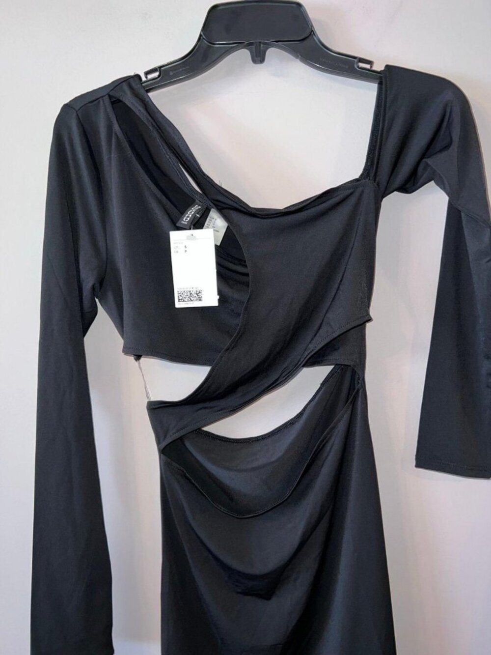 Sleeve Black cut out dress